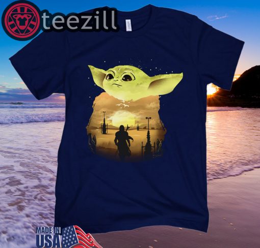 Baby Yoda Sunset Shirt Limited Edition Tee