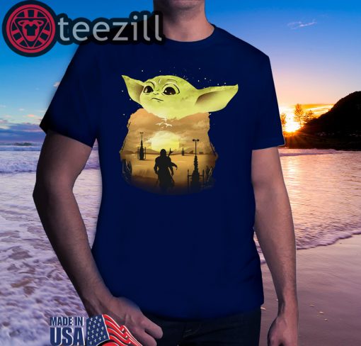 Baby Yoda Sunset Shirt Limited Edition Tees