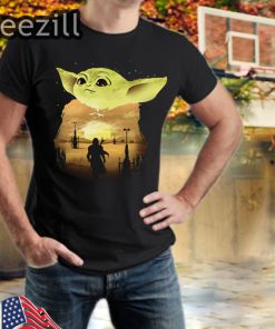 Baby Yoda Sunset TShirt Limited Edition