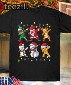 Dabbing Santa Elf Friends Christmas Gifts T-Shirt