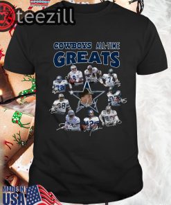 Dallas Cowboys All-Time Great Signature T-shirt