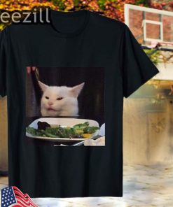 Dinner Table Cat Meme Funny Internet Yelling Confused Gift T-Shirts