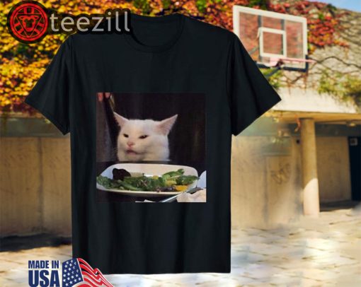 Dinner Table Cat Meme Funny Internet Yelling Confused Gift T-Shirts