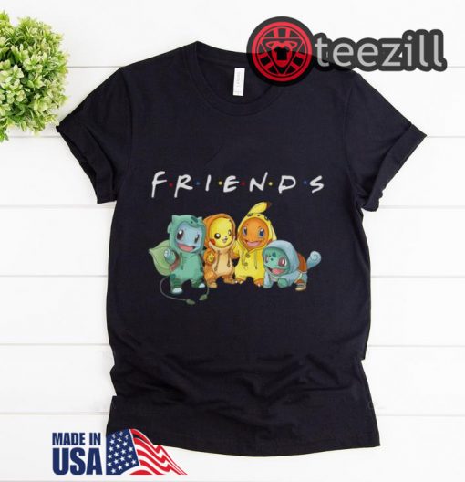 Friends TV Show Pokemon Tshirt