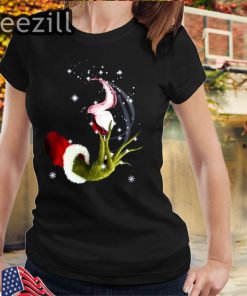 Grinch Hand Holding Glass of Wine Christmas Shirts
