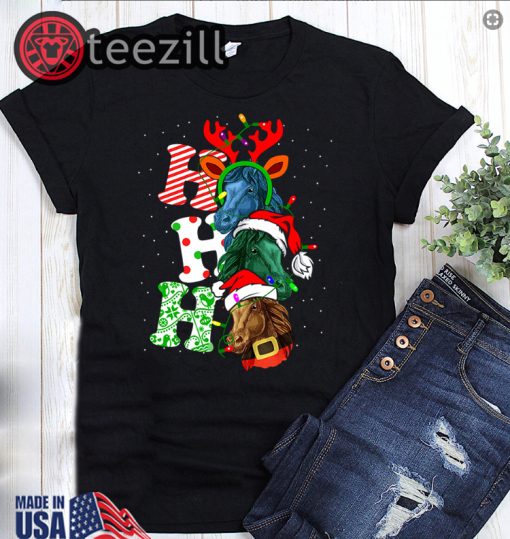 Ho Ho Ho Horse Santa Christmas T-shirt