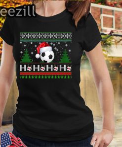 Ho Ho Ho Santa Soccer Ball Sweatshirt Ugly Sweater Style Shirt Xmas Gift Shirts