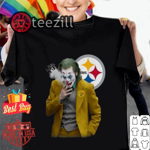 Joker Joaquin Phoenix Pittsburgh Steelers Tshirt