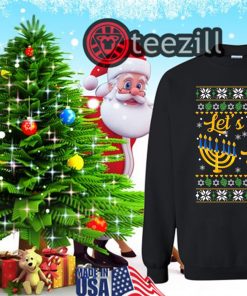 Let's Get Lit Christmas Hanukkah TShirts