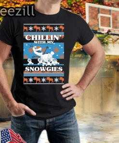 Merry Christmas Disney Frozen Olaf Chillin' With My Snowgies Xmas TShirt