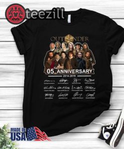 Outlander 05th Anniversary 2014-2019 Signatures TShirt