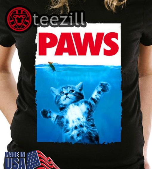 Paws Cat and Mouse Top, Cute Funny Cat Lover Parody Shirt
