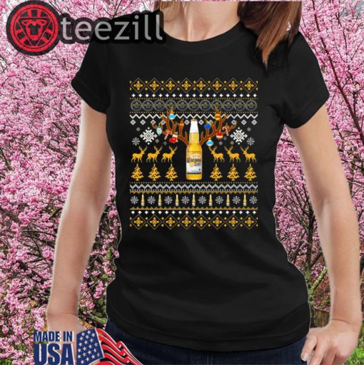 Reinbeer Corona Light Sweatshirts Reindeer Beer Christmas Shirt Beer Ugly Sweater Xmas Gift