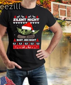 Silent Night Baby YoDa Jedi Night Christmas Sweater Ts