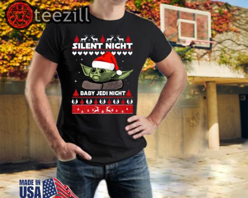 Silent Night Baby YoDa Jedi Night Christmas Sweater Ts