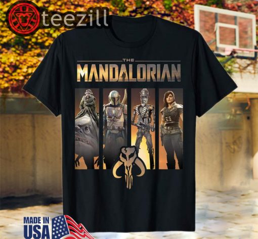 Star Wars 2020 The Mandalorian Group Line Up T-Shirt