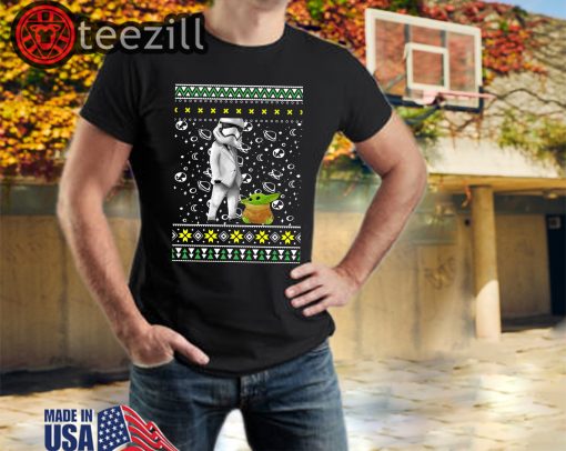 Star Wars Stormtrooper And Baby Yoda Ugly Christmas Sweater shirt