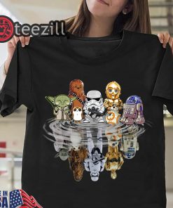 Star wars chibi characters water mirror reflection shirts