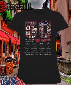 Thank You For The Memories Signature Of Washington Nationals 50 Years Shirts