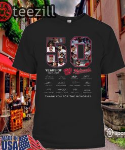 Thank You For The Memories Signature Of Washington Nationals 50 Years TShirt