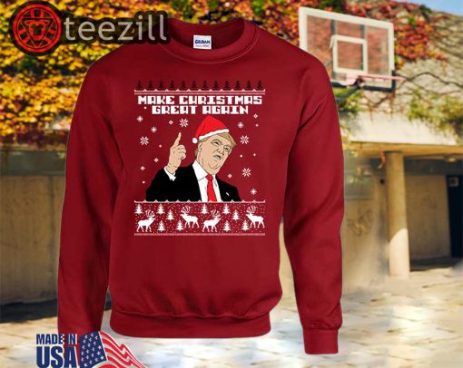 Ugly Christmas Sweater Trump Make Christmas Shirt