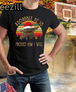 Vintage Adorable He Is Protect Him I Will Baby Yoda TShirts