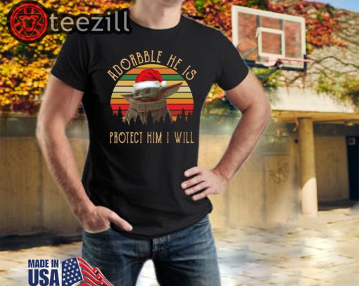 Vintage Adorable He Is Protect Him I Will Baby Yoda TShirts