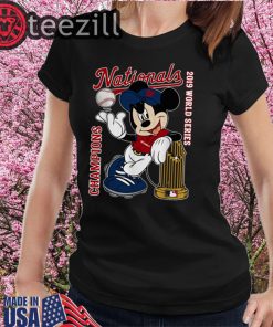 Washington Nationals Champion Mickey Mouse 2019 World Series TShirts