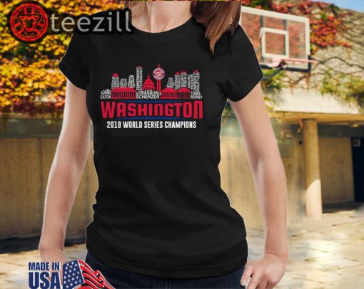 Washington Nationals World Series 2019 Champions all players Tshirts