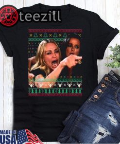 Woman Yelling at a Cat Ugly Christmas Meme Sweatshirt