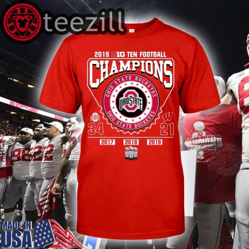 2019 Big Ten Football Champions Ohio State Buckeyes Shirts