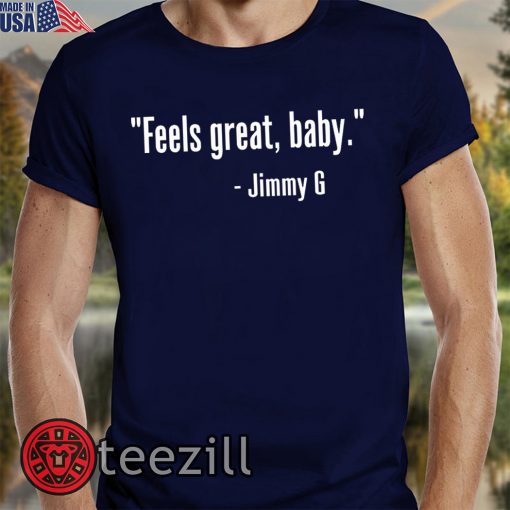 49ers' George Kittle wears 'Feels great, baby' Tshirt