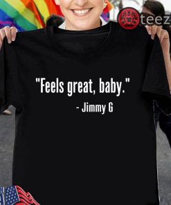 49ers' George Kittle wears 'Feels great, baby' Tshirts