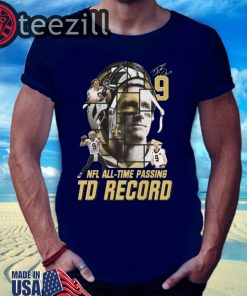 9 Drew Brees signed passing to record 540 New Orleans Saints Shirt T-shirt