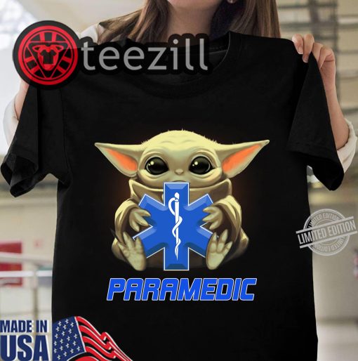 Baby Yoda And Paramedic Logo T-Shirt