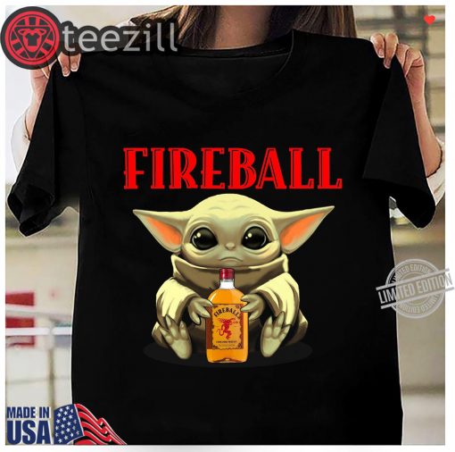 Baby Yoda Hug Fireball Logo Shirt