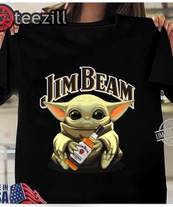 Baby Yoda Hug Jim Beam Gift Shirt