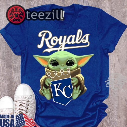 Baby Yoda Hug Royal Logo Shirt Tshirt