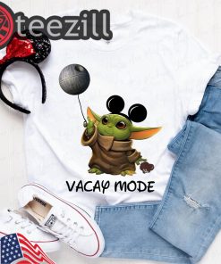 Baby Yoda Star Wars Vacay Mode Lovely Mickey Mouse TShirt