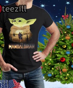 Baby Yoda Sunset The Mandalorian TeeShirt