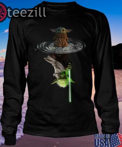 Baby Yoda Water Reflection Mirror Sweatshirt