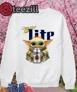 Baby Yoda hug Miller Lite Sweatershirt