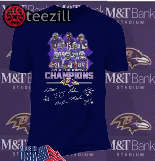 Baltimore Ravens AFC North Division Champions Shirt