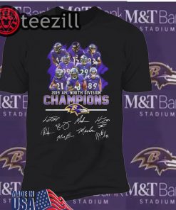 Baltimore Ravens AFC North Division Champions Tshirts