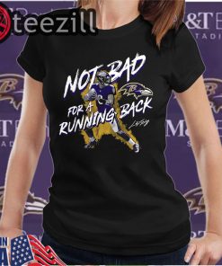 Baltimore Ravens Lamar Jackson NFL Not Bad For A Running Back T-Shirts
