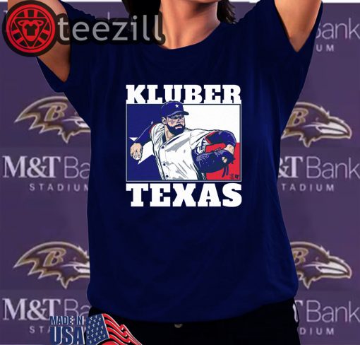 Corey Kluber TShirt Texas Baseball Official