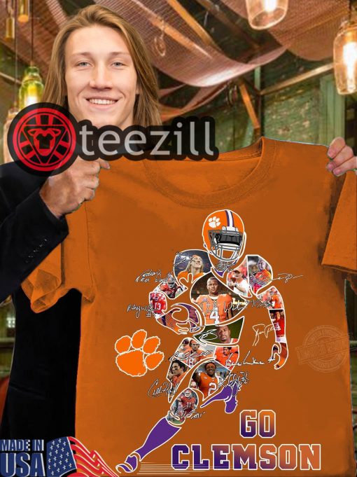 Footprint Go Clemson Tigers College Football Signature TShirt