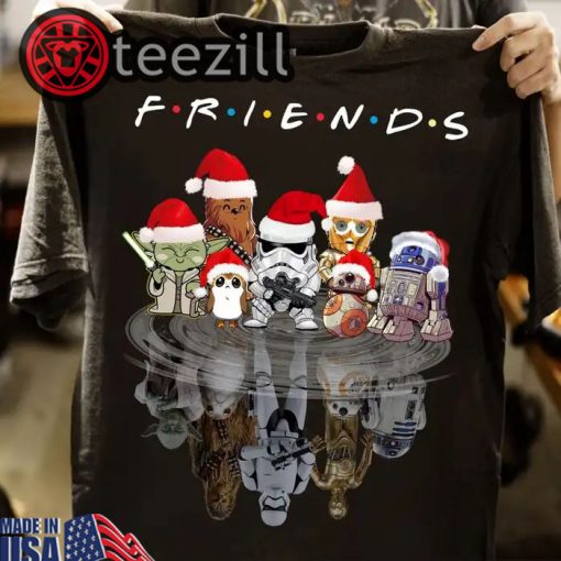Friends Star Wars Characters Chibi Merry Christmas Shirt