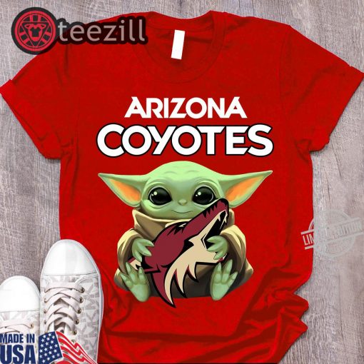 Hug Arizona Coyotes Baby Yoda Shirts