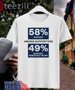 Impeach And Remove Shirt 49 Percent Supports Removing Trump Tee